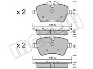 Комплект тормозных колодок на Clubman, Countryman, Mini, Paceman, Roadster