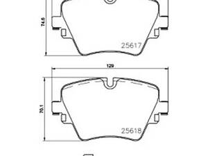 Комплект гальмівних колодок на Clubman, Countryman, Seria 2, Seria 5, X1