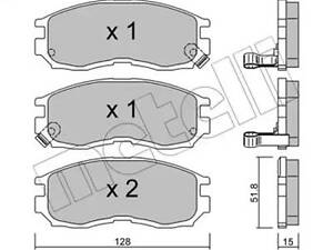 Комплект тормозных колодок на Colt, Eclipse, Galant, Lancer, Space Runner, Space Wagon