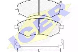 Комплект тормозных колодок на Coupe, Elantra, Korando, Lantra, Magentis, Matrix, Musso, Primera, Sonata