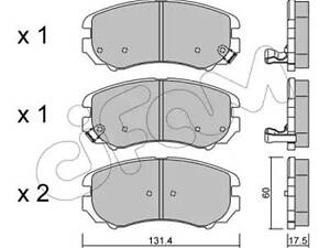 Комплект тормозных колодок на Coupe, Elantra, Magentis, Sonata, Soul, Sportage, Tucson