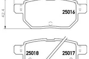 Комплект гальмівних колодок на CT, Corolla, Prius