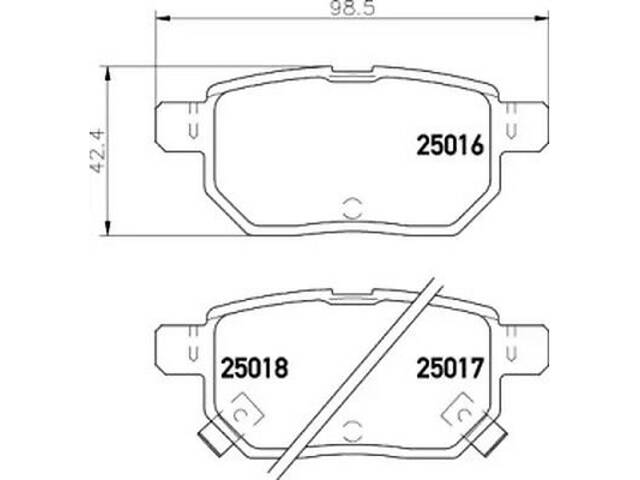 Комплект тормозных колодок на CT, Corolla, Prius