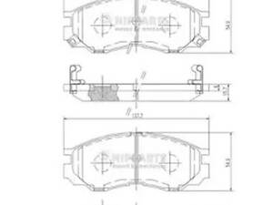 Комплект тормозных колодок на Delica, L 200, L 300, L 400