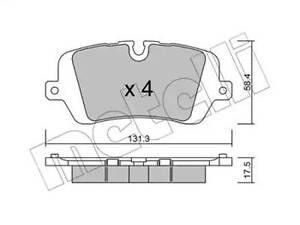 Комплект гальмівних колодок на Discovery, Range Rover, Range Rover Sport