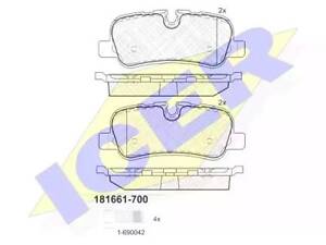 Комплект гальмівних колодок на Discovery, Range Rover, Range Rover Sport