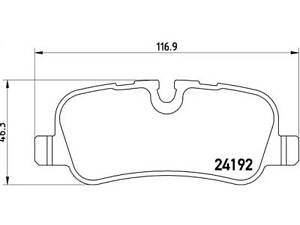 Комплект тормозных колодок на Discovery, Range Rover, Range Rover Sport