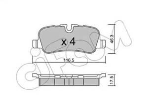 Комплект гальмівних колодок на Discovery, Range Rover, Range Rover Sport