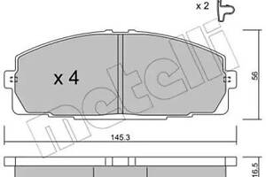 Комплект гальмівних колодок на Dyna, Hiace