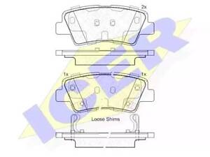 Комплект тормозных колодок на Elantra, Grandeur, I40, Korando, Opirus, Optima, Sonata, Soul, Tivoli, Veloster, XLV