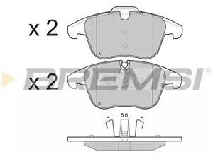 Комплект тормозных колодок на Evoque, Freelander, Galaxy, Mondeo, S-MAX, S60, S80, V60, V70, XC70, XE