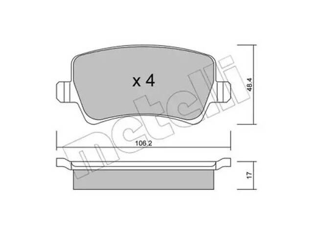 Комплект тормозных колодок на Evoque, Galaxy, S-MAX, S60, S80, V60, V70, Vario, XC60, XC70