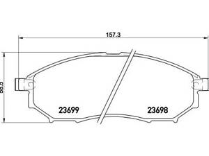 Комплект тормозных колодок на EX, G, M, Q60, QX50, Qashqai