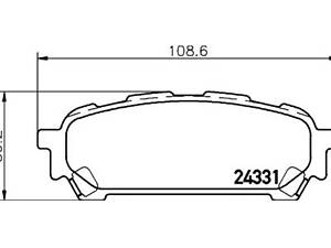 Комплект тормозных колодок на Forester, Impreza