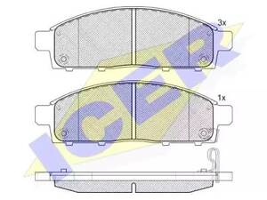 Комплект гальмівних колодок на Fullback, L 200