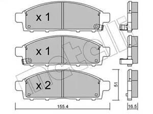 Комплект гальмівних колодок на Fullback, L 200