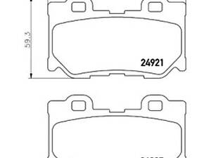 Комплект гальмівних колодок на FX, G, Q50, Q60, Q70, QX70