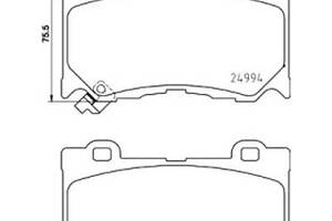 Комплект тормозных колодок на FX, G, Q50, Q60, Q70, QX70