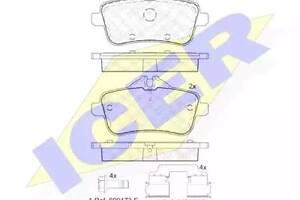 Комплект тормозных колодок на GL-Class, GLE-Class, GLS-Class, M-Class