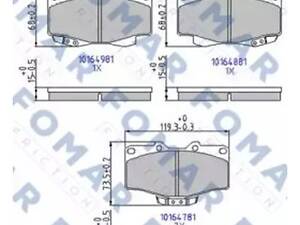 Комплект гальмівних колодок на Hilux, Land Cruiser