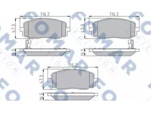 Комплект тормозных колодок на I10, I20, Picanto