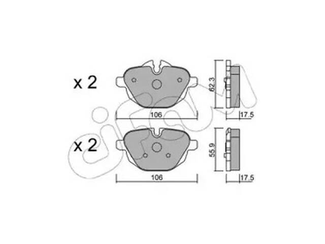 Комплект тормозных колодок на I8, Seria 5, Seria 7, X3, X4, Z4