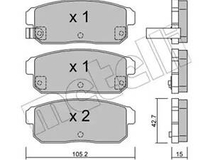 Комплект гальмівних колодок на Ignis, RX-8