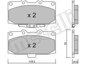 Комплект гальмівних колодок на Impreza