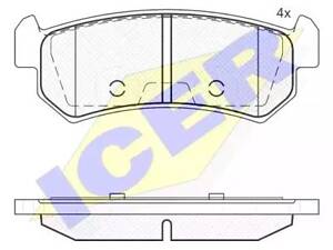 Комплект тормозных колодок на Lacetti, Nubira, Optra