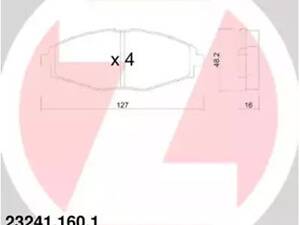 Комплект тормозных колодок на Lanos, Matiz, Spark