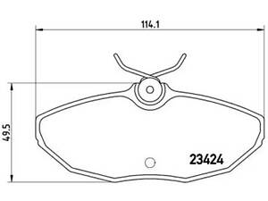 Комплект гальмівних колодок на LS, S-type, Thunderbird, XJ