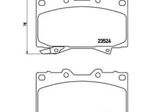 Комплект тормозных колодок на LX, Land Cruiser