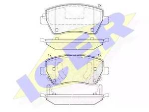 Комплект тормозных колодок на Micra, Note, Tiida