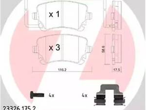 Комплект гальмівних колодок Multivan, Transporter T5, Transporter T6