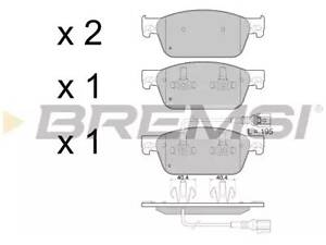 Комплект тормозных колодок на Multivan, Transporter T5, Transporter T6