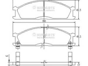 Комплект тормозных колодок на NP300, Navara, Pathfinder, Pick Up, SVX