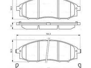 Комплект тормозных колодок на NP300, Navara, Pick Up