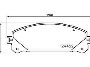 Комплект гальмівних колодок на NX, RX, Rav 4