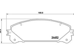 Комплект гальмівних колодок на NX, RX, Rav 4