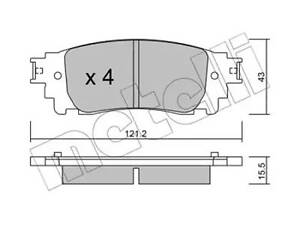 Комплект тормозных колодок на NX