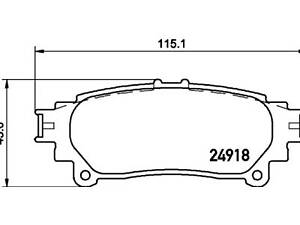 Комплект тормозных колодок на Prius, RX