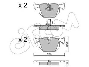 Комплект тормозных колодок на Range Rover, Seria 3, Seria 5, Seria 7, X3, X5, Z4, Z8