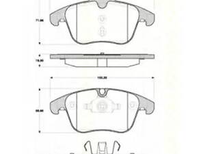 Комплект гальмівних колодок на S-type, XF, XJ, XK