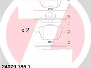 Комплект тормозных колодок на S-type, XF, XJ