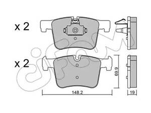 Комплект тормозных колодок на Seria 1, Seria 2, Seria 3, Seria 4, X3, X4