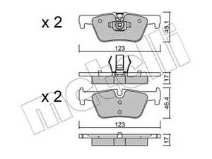 Комплект гальмівних колодок на Seria 1, Seria 2, Seria 3, Seria 4