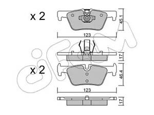 Комплект тормозных колодок на Seria 1, Seria 2, Seria 3, Seria 4