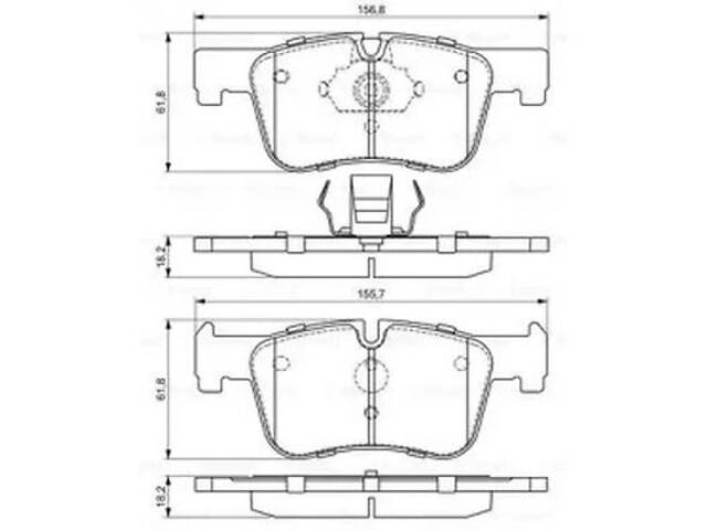 Комплект тормозных колодок на Seria 1, Seria 3, Seria 4