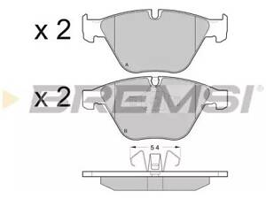 Комплект тормозных колодок на Seria 3, Seria 5, Seria 6, Seria 7, X1, Z4