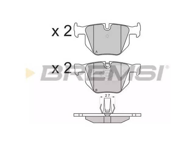 Комплект тормозных колодок на Seria 3, Seria 5, Seria 6, Seria 7